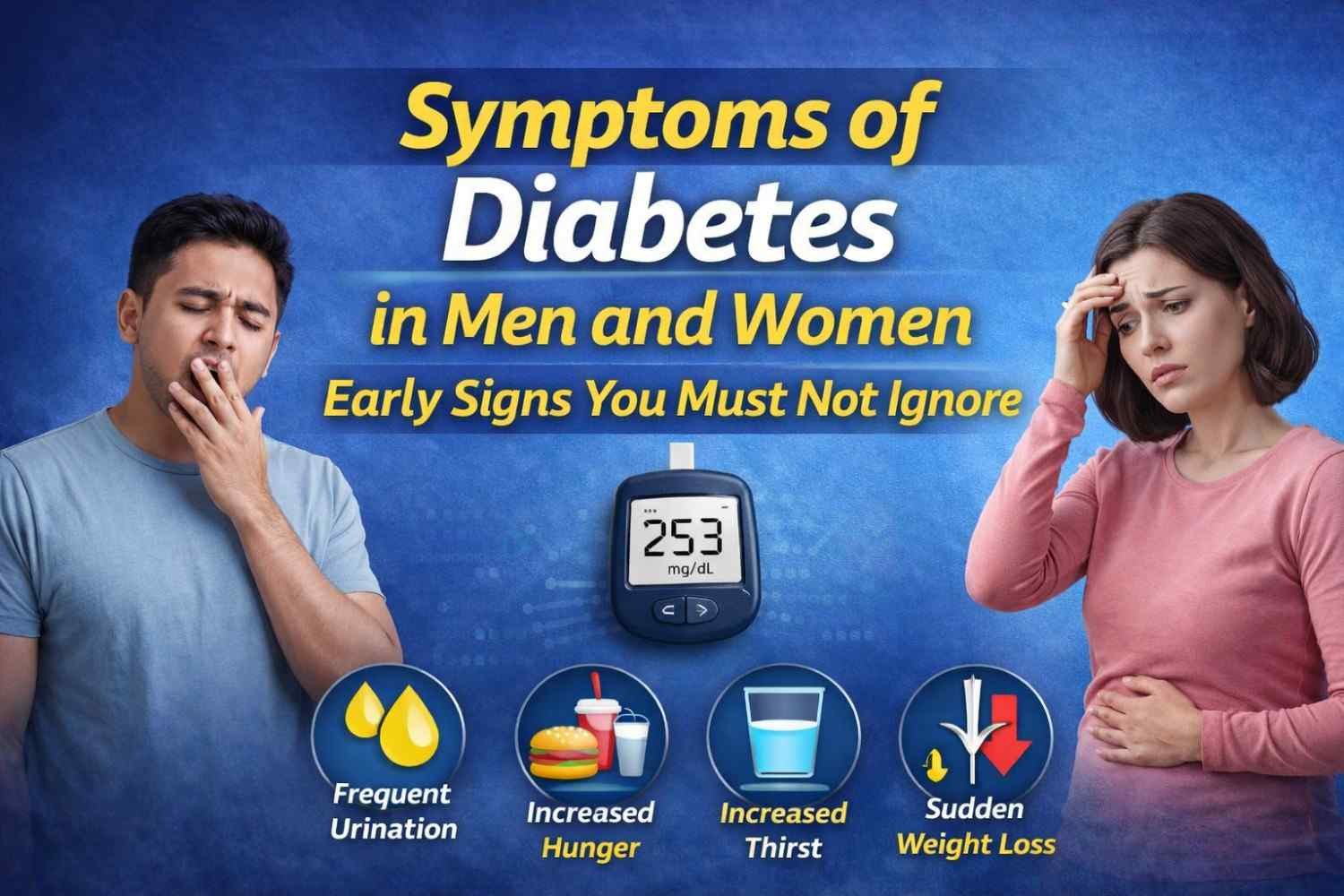 Symptoms of Diabetes in Men and Women – Early Signs You Must Not Ignore